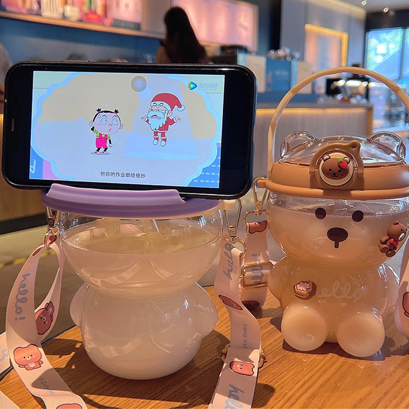 Бесплатная доставка товаров 1 л бутылка для воды девочек Милая дорожная кружка