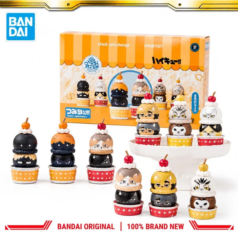 Фото В наличии: Оригинальная фигурка Bandai Megahouse Haikyuu Jenga, модель персонажа, новая в коробке, игрушка по мотивам аниме, модель для коллекционирования. №1