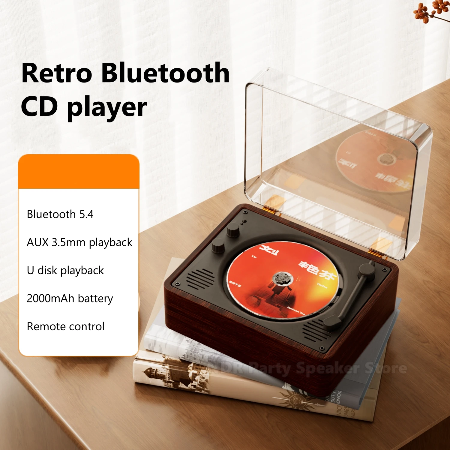 Портативный деревянный Bluetooth-плеер для домашнего офиса