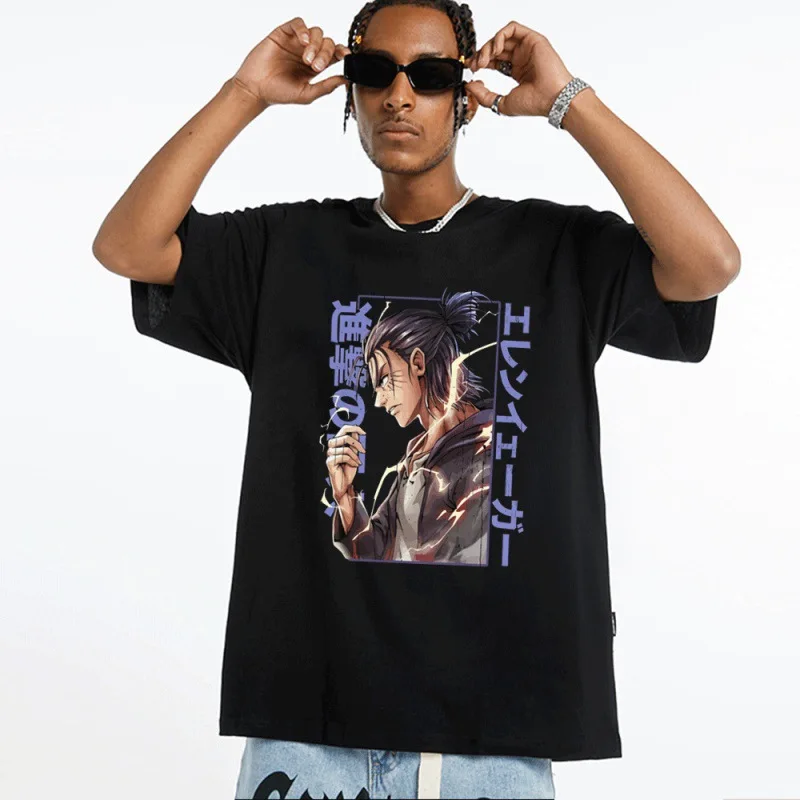 

Y2k Anime Attack on Titan T-shirt Gothic Oversized cotton fashion all-match casual T-shirt unisex Kpop cartoon Japanese top