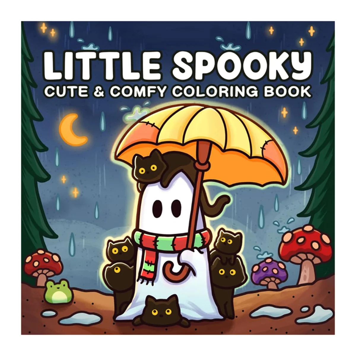Книжка-раскраска Spooky Cutie для взрослых и подростков с очаровательными жуткими