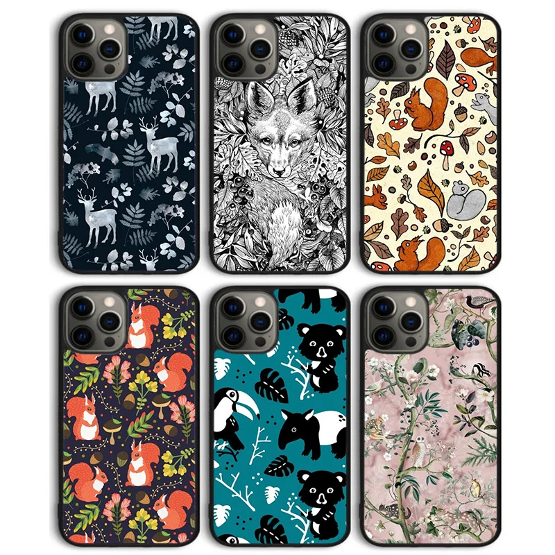 Чехол для телефона с изображением дикого леса iPhone 15 SE2020 14 7 8 Plus 6S 11 Pro Max 13 12 mini X XS XR