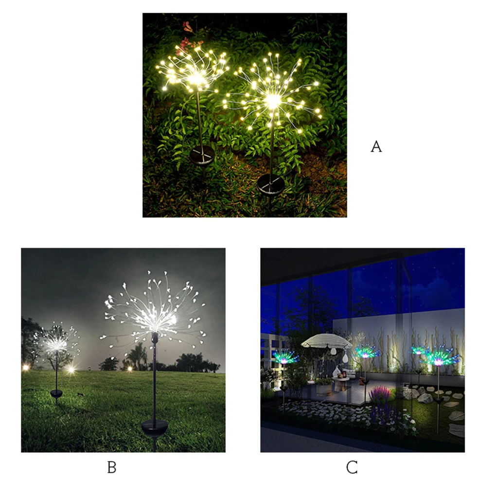 

2Pcs Solar Light LED Garden Landscape Lamp Outdoor Lawn Lighting Yard Decoration 90 LED Colorful Light