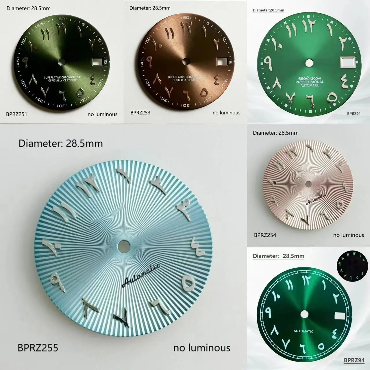 Циферблат 28 5 мм NH35 с арабскими цифрами циферблат логотипом s для часов Datejust NH36