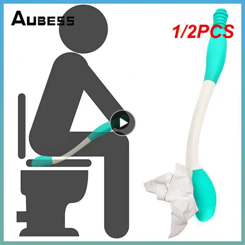 

1/2PCS Non-slip Long Handle Tissue Grip Replace Finger Wiping Handle Bottom Wiper Toilet Paper Tissue Self Wipe Aid Motion