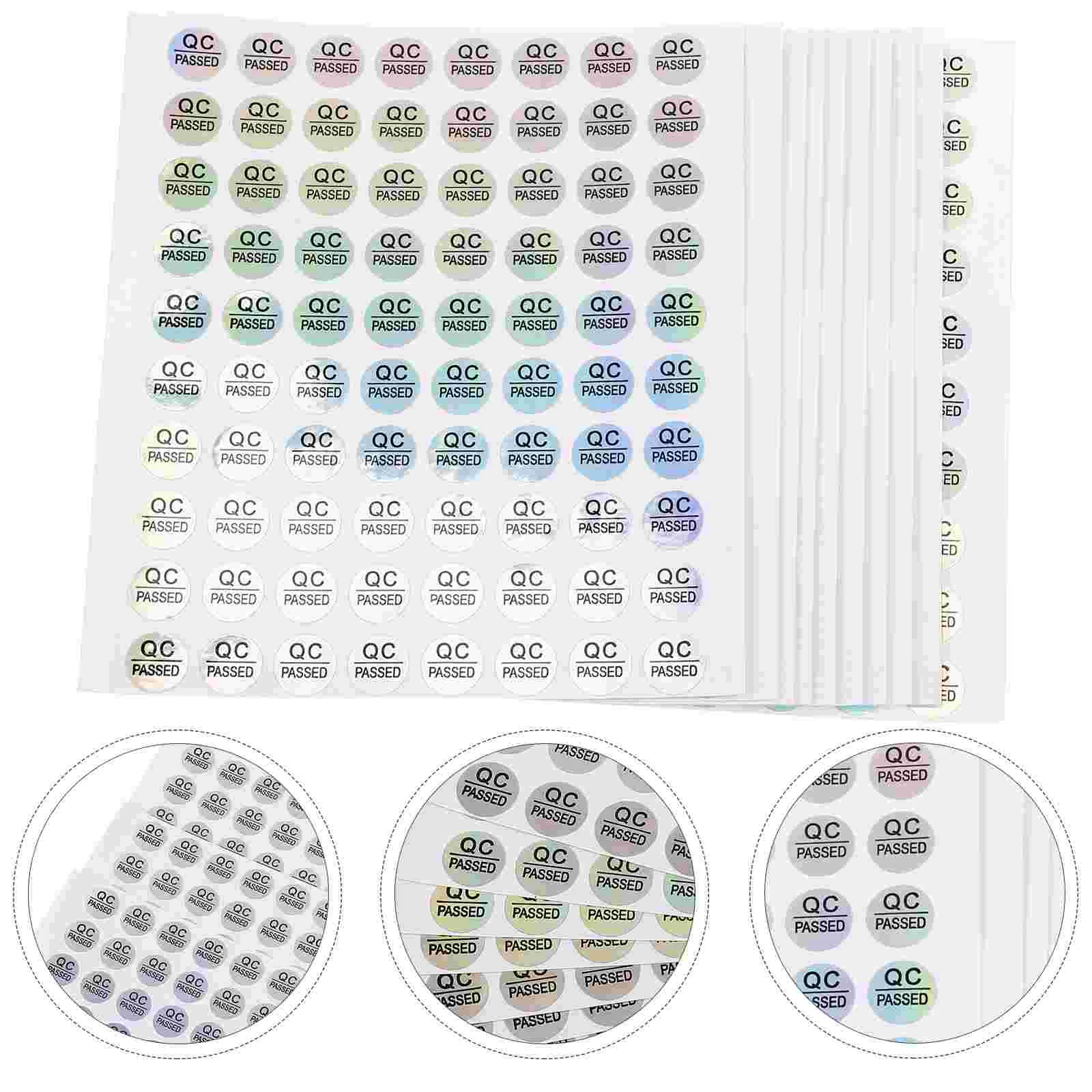 

Stickers Tags Warehouse Tested Passed Testing Sticker Hologram Adhesive Shipping Round Decals Quality Approval Tamper Evident