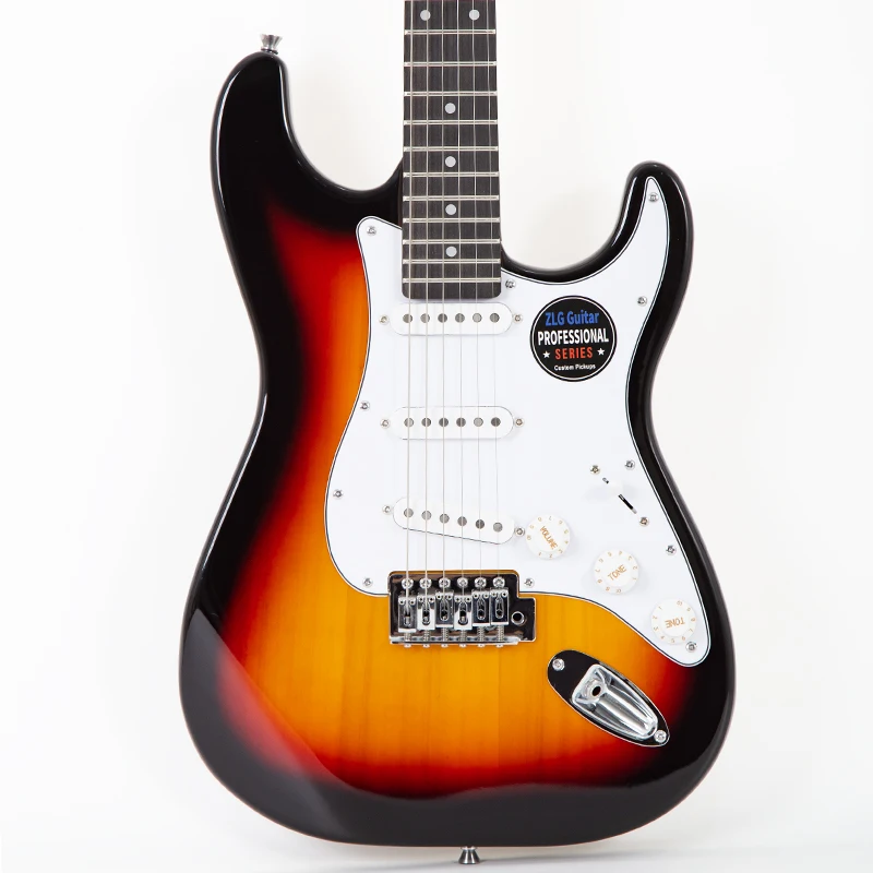 6-струнная Электрогитара ZLG ST гитара Sunburst color Alnico 5 быстрая доставка корпус из липы