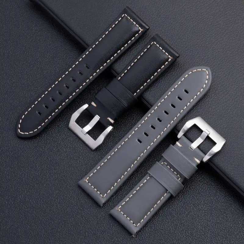 Ремешок BEFIA из натуральной кожи для Panerai мягкий плоский цветной винтажный браслет