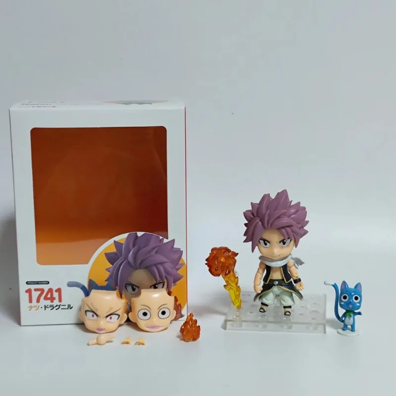 Fairy Tail Q версия Nendoroid 10 см 1741 # Нацу меняющая лицо подвижная модель украшения