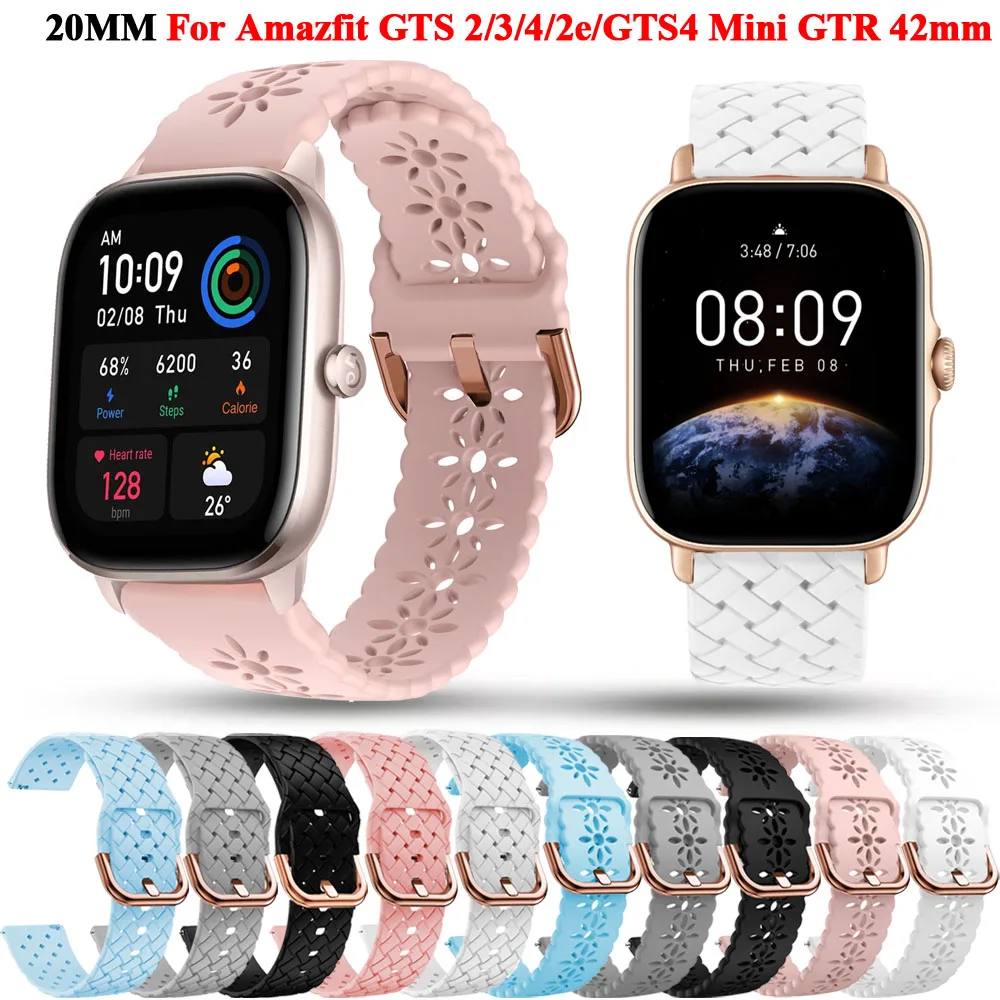 

Ремешок для наручных часов для девочек, браслет для Huami Amazfit GTS 3 2 4/2e/GTS4 Mini, Bip U 3 Pro GTR 42 мм