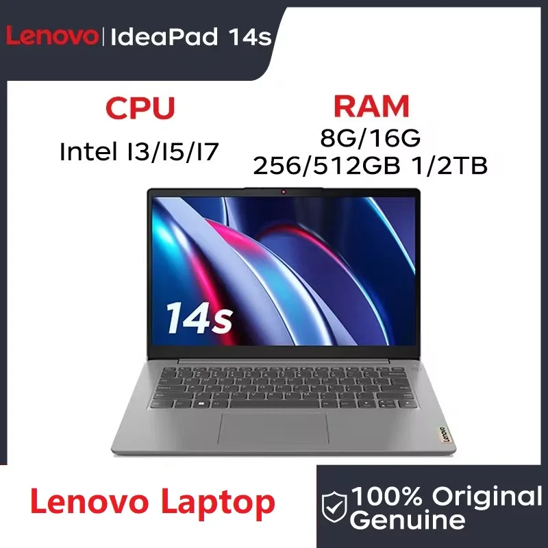 Ноутбук Lenovo IdeaPad 14S тонкий светильник 14 дюймов Intel Core I5 12450H 16G 512 ГБ офисный