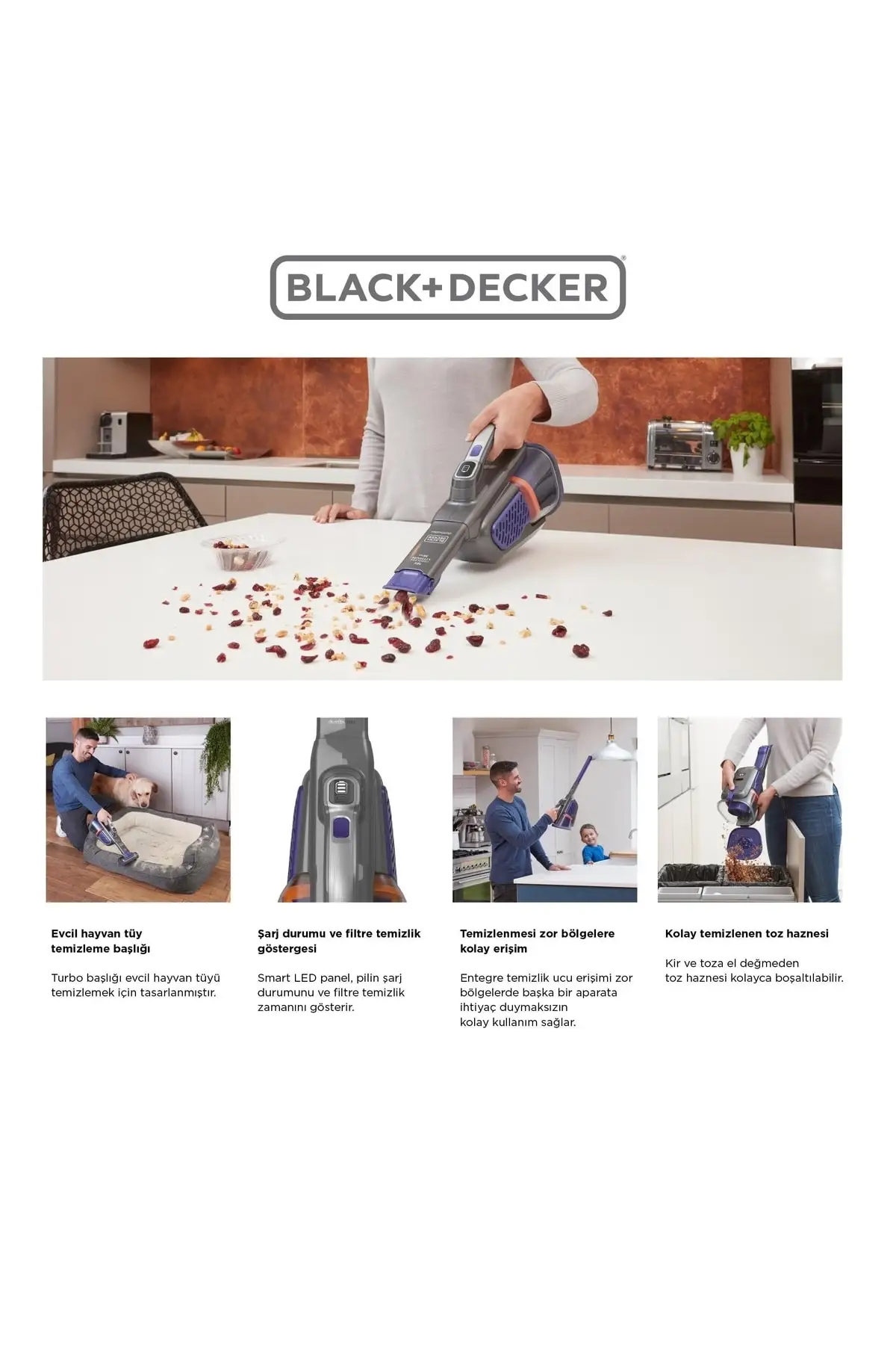 

Black decker Bhhv520bfp-qw 18v rechargeable Standard input with hand vacuum cleaner