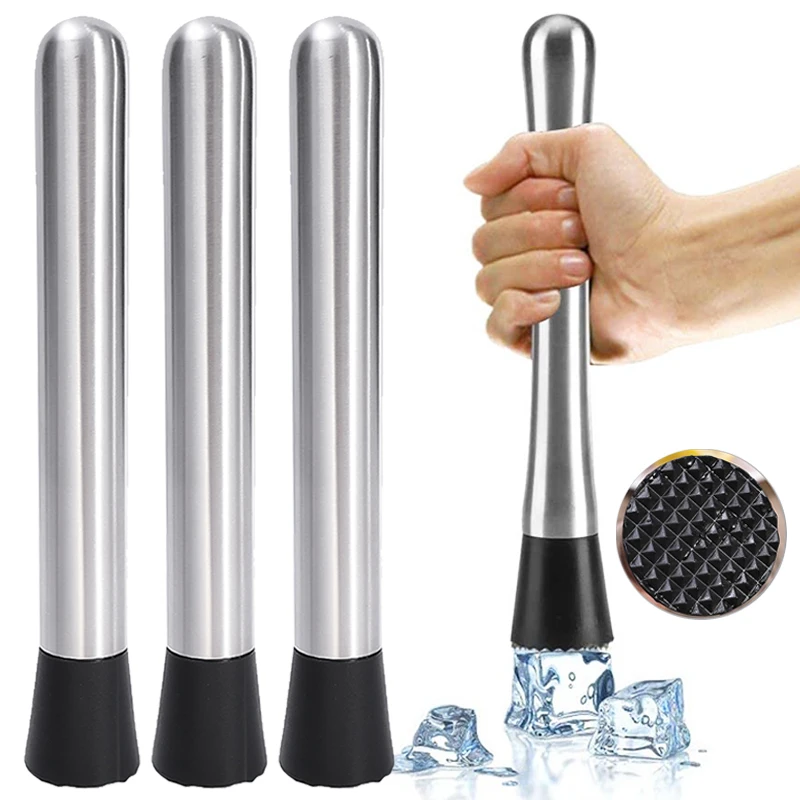 

Multifunction Stainless Steel Crushed Ice Hammer Crushed Popsicle Sticks Cocktail Ice Cube Crusher Fruit Muddle Pestles Bar Tool