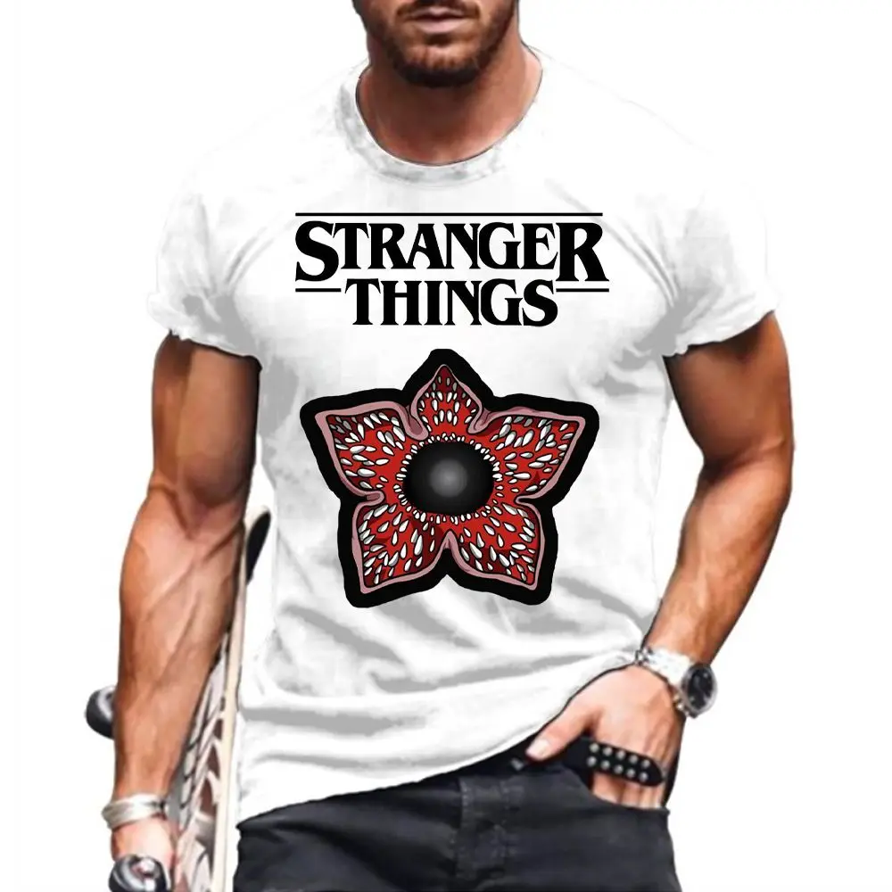 

Stranger Things Children's T-shirt Couple Party Hip Hop Leisure Y2k Tops Crew Neck Short Sleeve Fashion 6XL Men's Clothing New