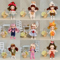 16cm bjd doll 18 princess change dress up girl suit cute diy play house kid children fashion mini plastic toy birthday gift