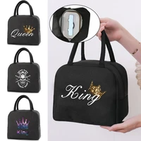 lunch bag cooler tote portable insulated box thermal food container handbag bento pouch dinner container king print food storage