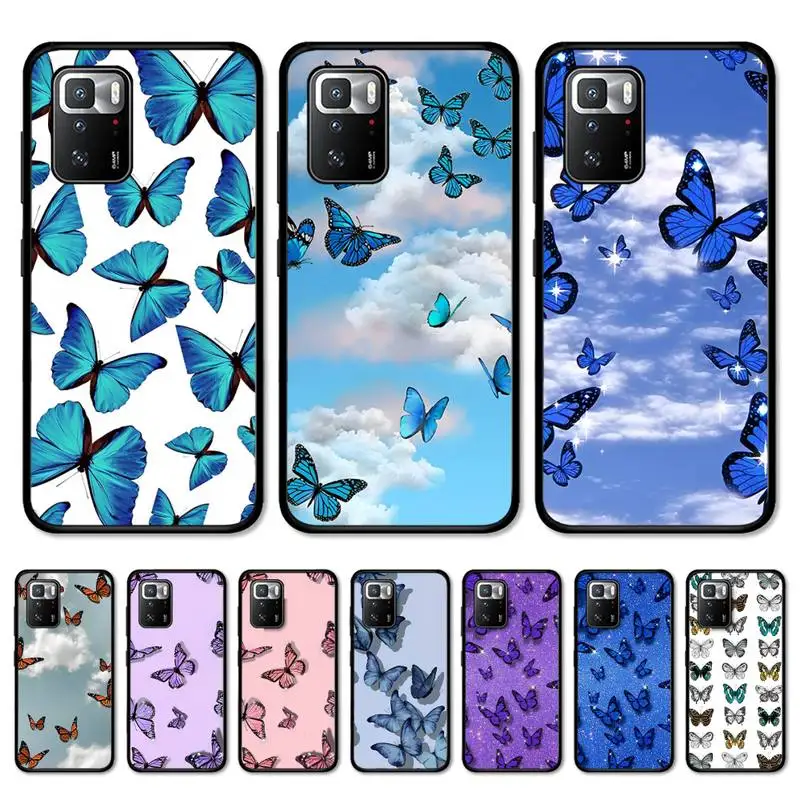 Fashion butterflies sky Phone Case for Redmi 5 6 7 8 9 A 5plus K20 4X S2 GO 6 K30 pro