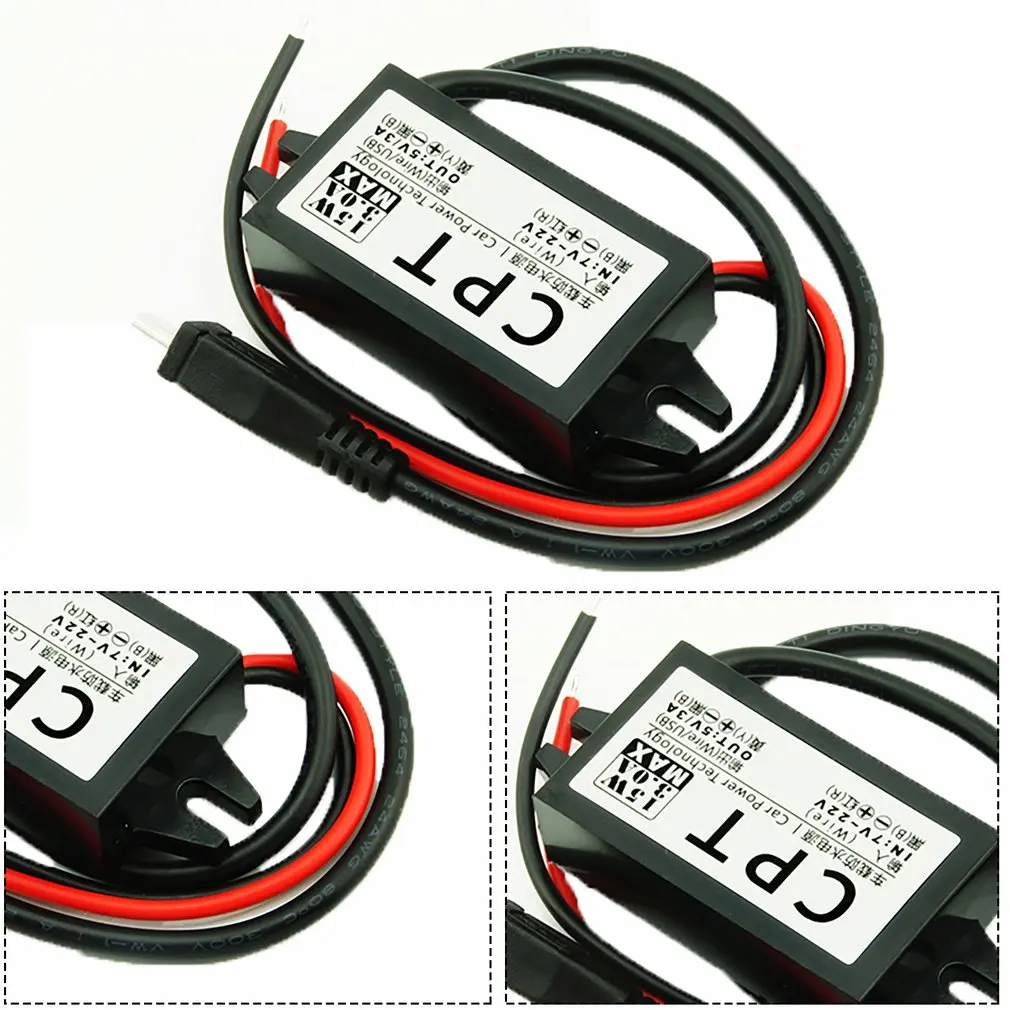 

Надежное автомобильное зарядное устройство, модуль преобразователя постоянного тока с одним портом от 12 В до 5 В, 3 А, 15 Вт, с кабелем Micro USB, ис...