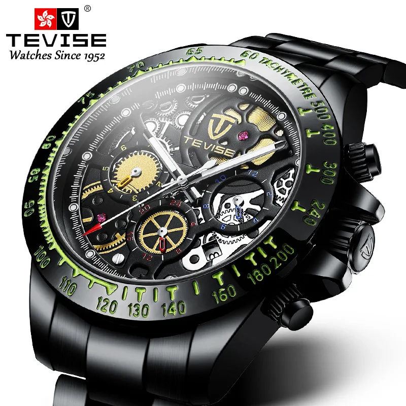 Six-needle sports watch leisure mechanical watch men's waterproof watch