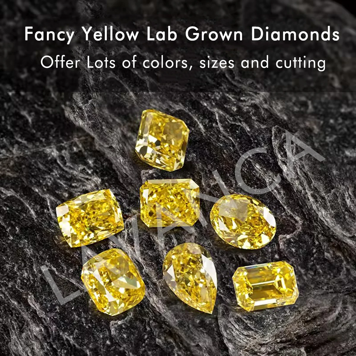 0 5-4 карата Необычные яркие желтые бриллианты выращенные в лаборатории желтой