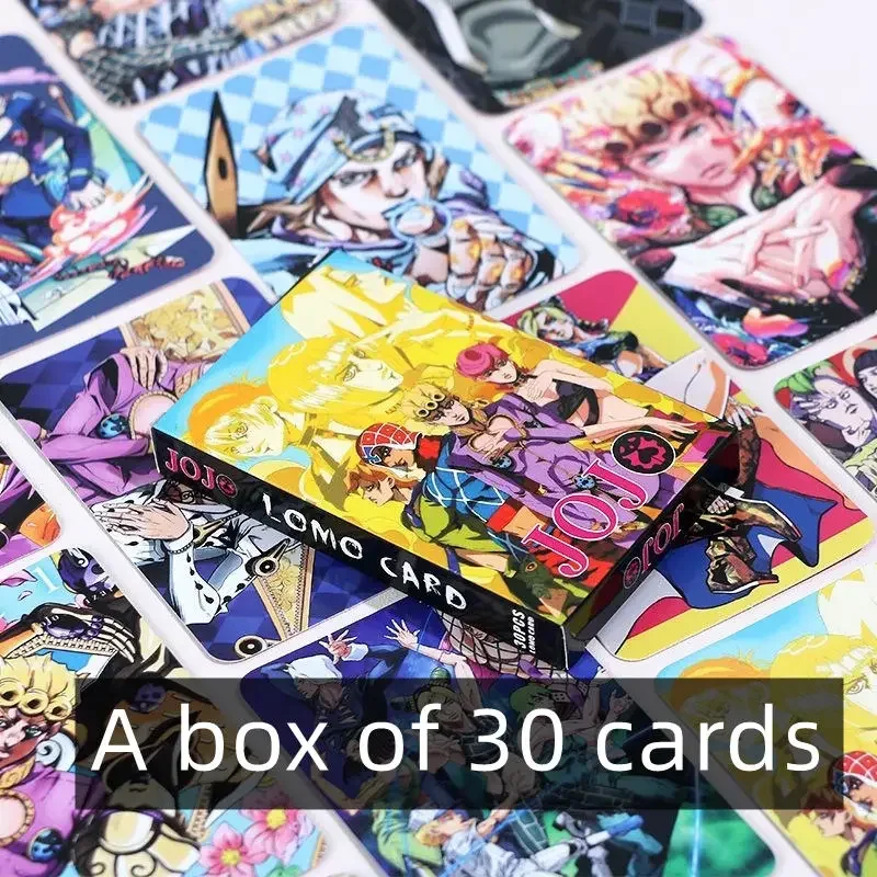 Фото Аниме Jojo Bizarre Adventure Коробка из 30 карточек 8*5 см С коробкой Случайная упаковка Kojo Jotaro Dio Brando Jolyne Cujoh Rohan Kishibe №1