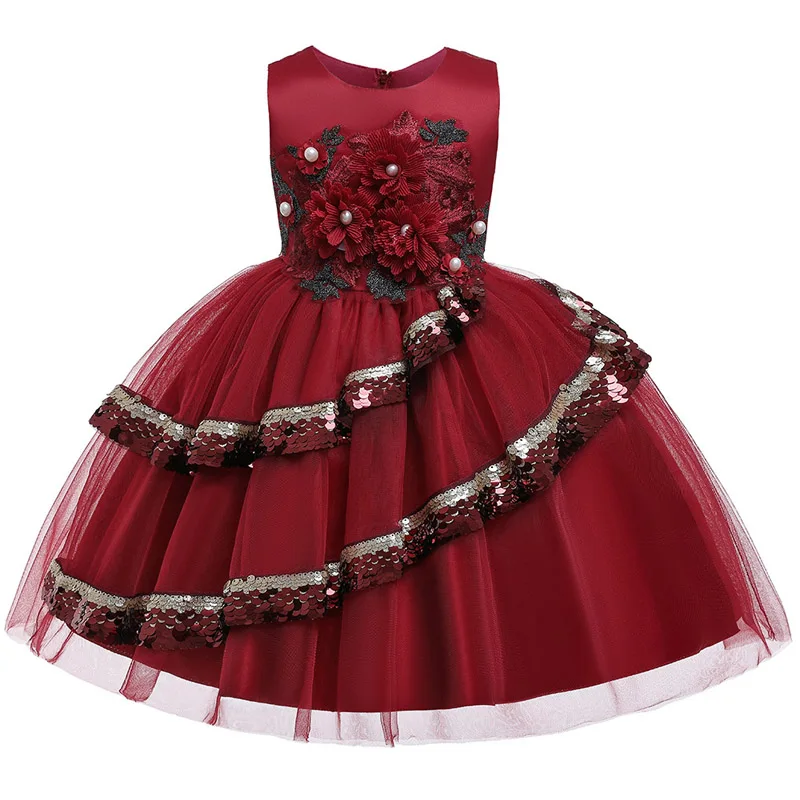

Kids Dresses For Girls Elegant Princess Wedding Dress Children Vintage Evening Party Dress Christmas Prom vestidos 3 8 10 Years
