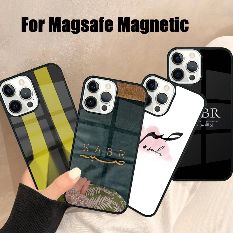 Чехол для телефона Sabr Patience Magsafe iPhone 16 15 14 13 12 11 Pro Max Plus зеркальный беспроводной