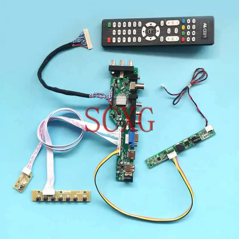

Плата контроллера для цифрового ЖК-дисплея M200RTN02.0 M200RW01 V6 DVB, комплект «сделай сам», 20 дюймов, 30 контактов, LVDS, VGA, HDMI, Совместимость с 1600*900, AV, USB