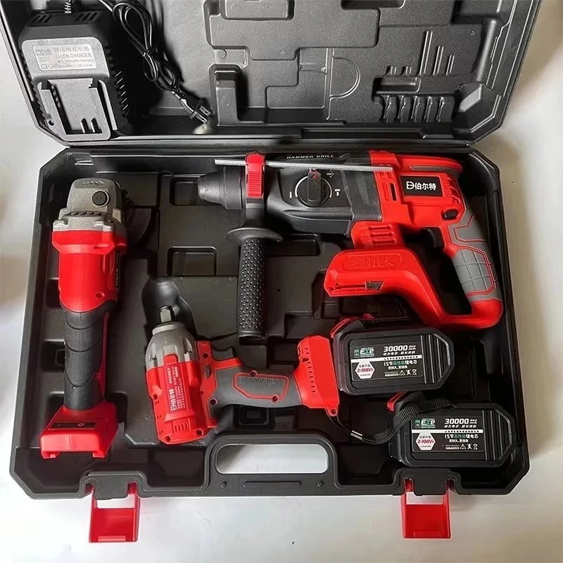 

2023 New 15 battery brushless electric hammer hammer drill electric pick electric drill lithium electric angle grinder metal tin