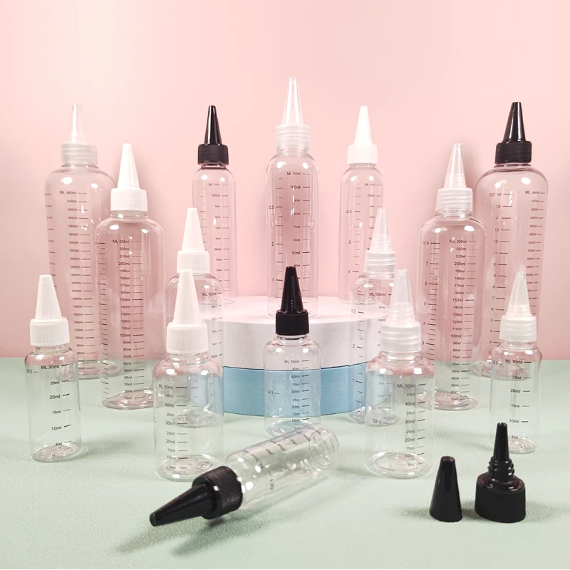 

20Pcs 30ml/60ml/100ml/250ml/500ml Plastic PET Refillable Vape Oil Liquid Dropper Bottles Screw Tops Tattoo Pigment Ink Container