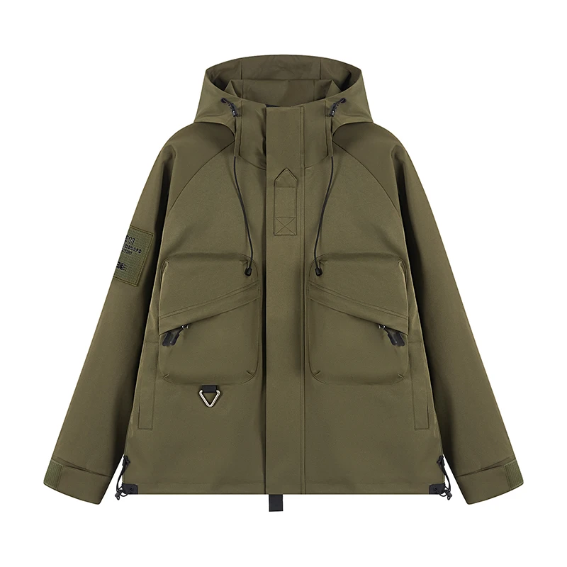 Мужская камуфляжная куртка с капюшоном черная зеленая кофейная белая верхняя