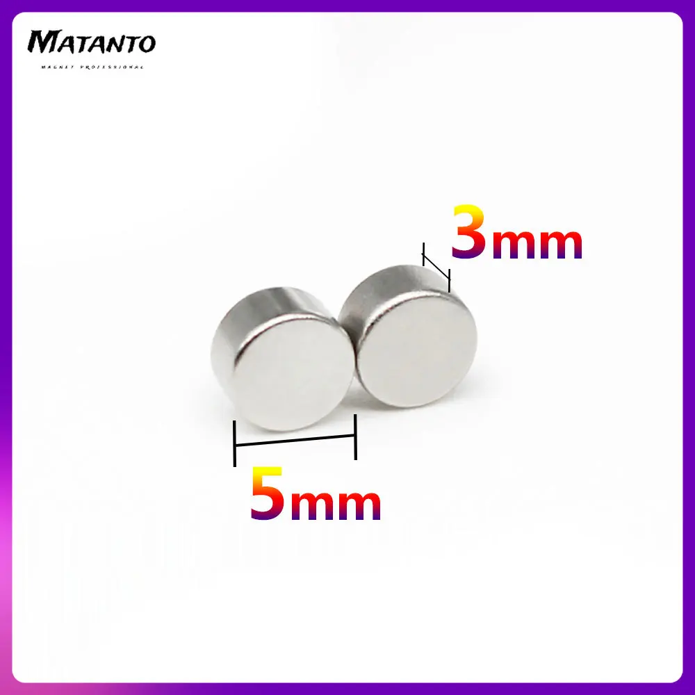 

10/20/50/100/200/500PCS 5x3 Small Round Powerful Magnet 5mm x 3mm Neodymium Search Magnet 5x3mm Permanent Magnets Strong 5*3