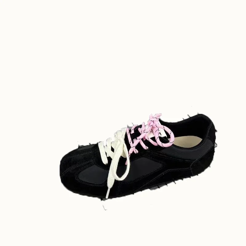 Damskie trampki markowe buty sportowe 2024 jesień nowe zamszowe płaskie na co dzień projektant klasyczne zasznurowane bieganie Zapatillas Mujer