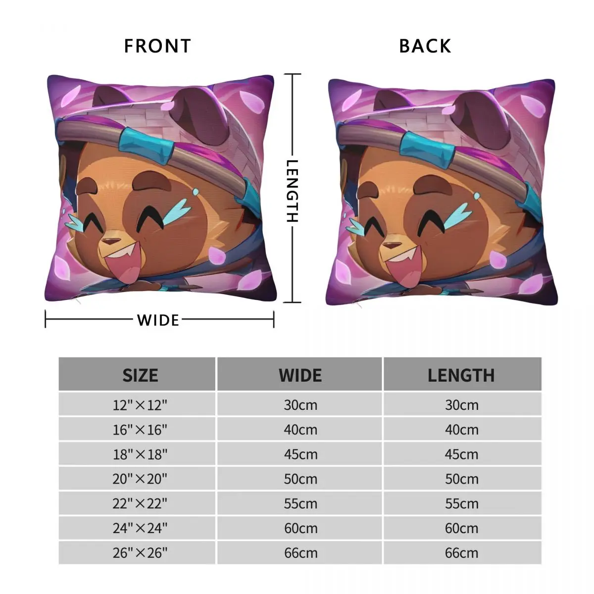 Наволочка Spirit Bonds Teemo чехол для подушки из полиэстера украшение League Battle Game Legends