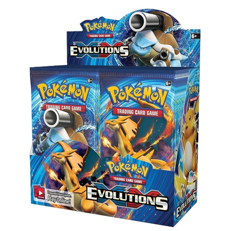 Newest 324Pcs Pokemon Cards Sun & Moon XY Evolutions Pokemon Booster Box Collectible Tradiner Card Game toy for children