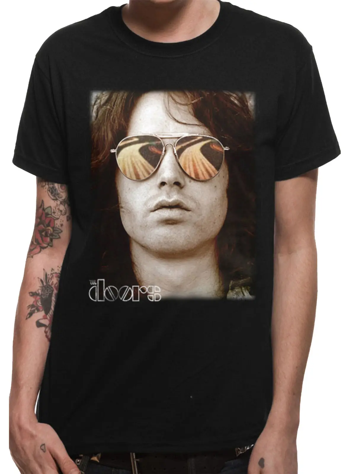 

The Door Jim Morrison Aviators Pose Rock Tee T-Shirt Mens Unisex Shirt Discout Hot New Fashion Top Free Shipping 2018