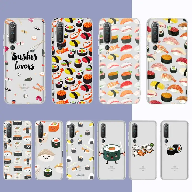 

Food Sushi Phone Case For Redmi Note 5 7 8 9 10 A K20 pro max lite for Xiaomi 10pro 10T