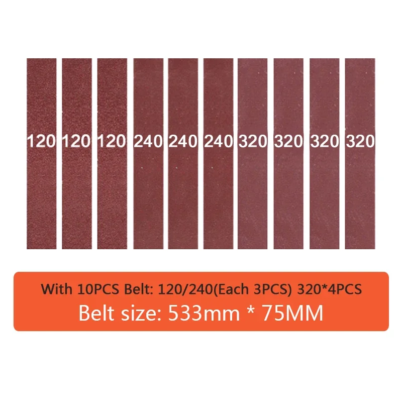 10 шт. 533*75 мм песчаная лента для полировки дерева мягкого металла с песчаной