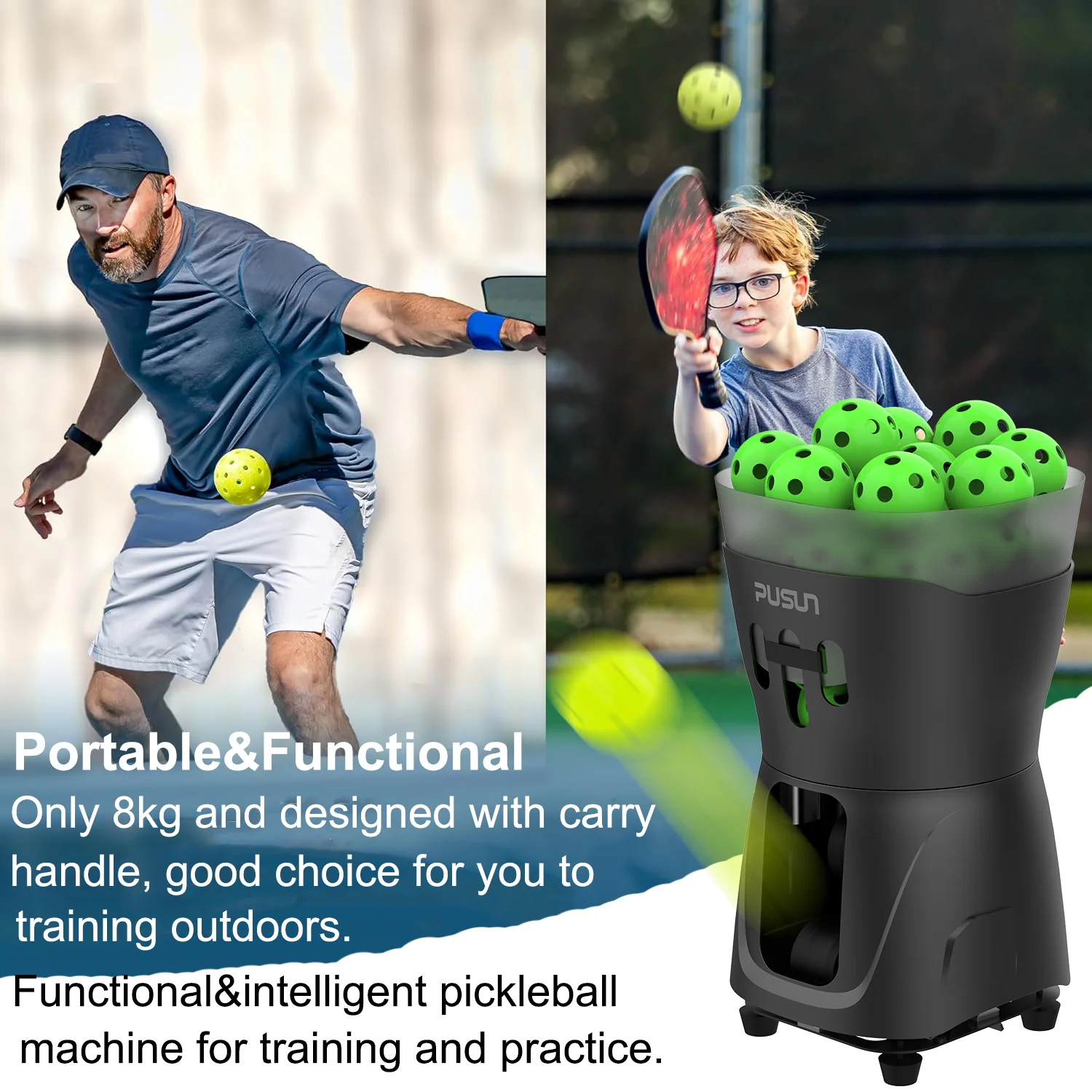 Машина для производства пиклбола пусковая установка PUSUN PP-Mini Pro тренировок