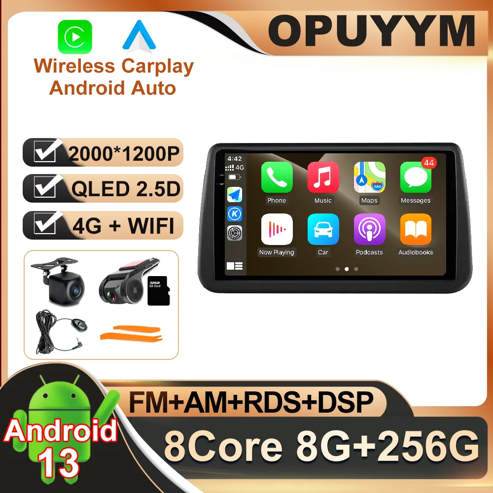 

Автомобильный радиоприемник 9 дюймов Android 13 для OPEL MERIVA 2010 - 2014 RDS мультимедийный № 2din беспроводной Carplay Авто 4G LTE QLED видео DSP AHD