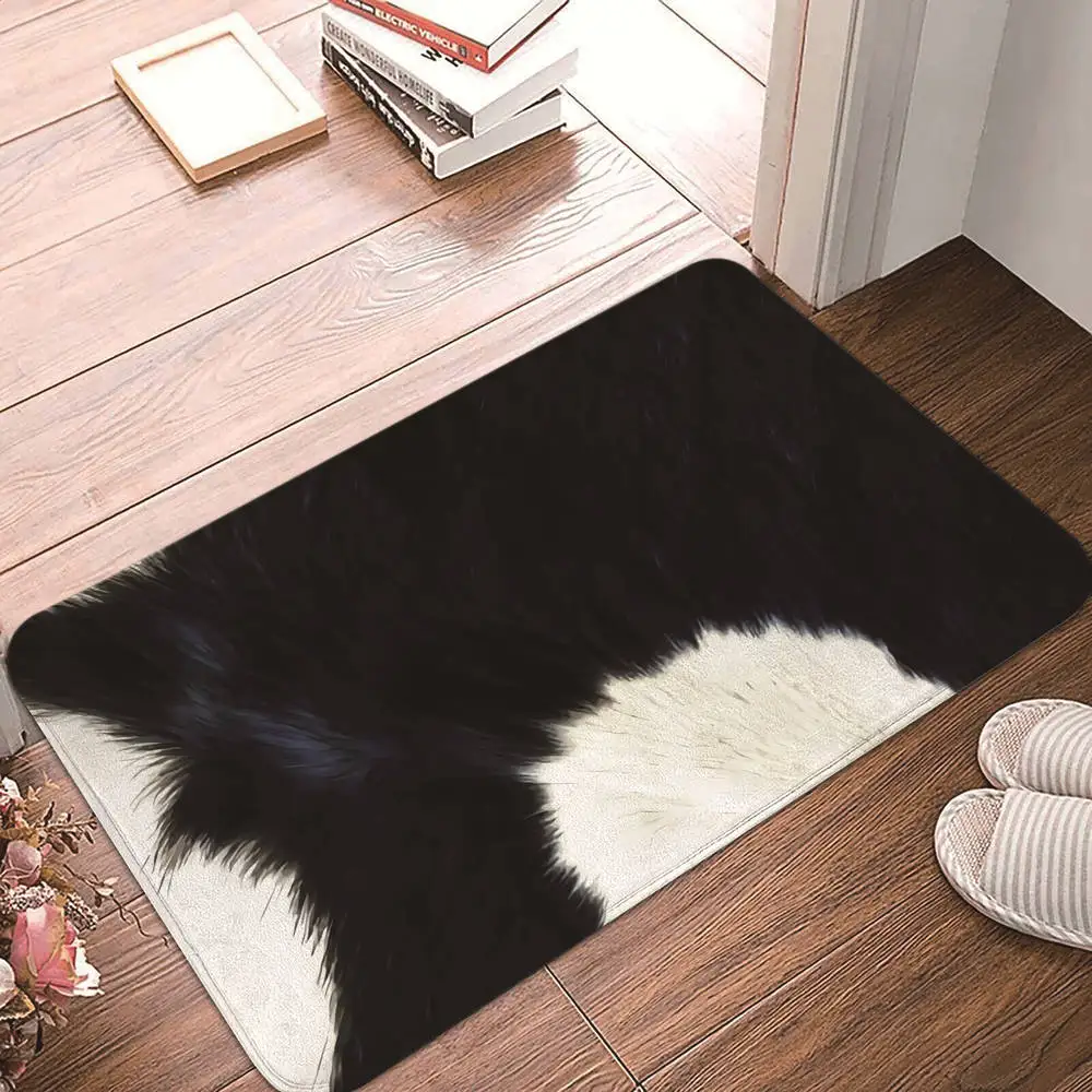 

Cow Sheep Texture Yoga Doormat Rug Carpet Mat Footpad Bath Mat Non-slip Toilet Balcony Parlor Durable Washable Rugs for Bedroom