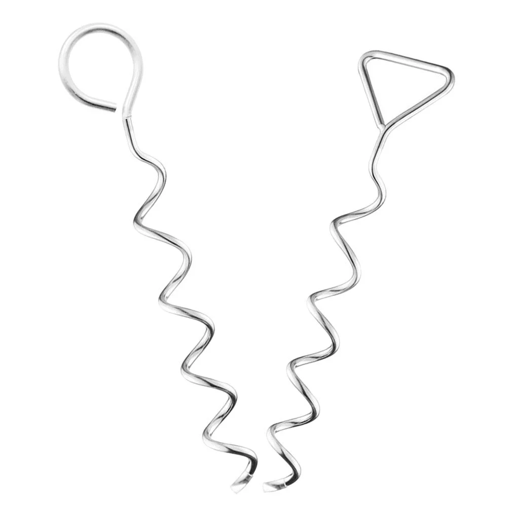 

Outdoor Teepee Stakes Trampoline Wind Dog Spiral Anchor Duty Heavy Tent Poles Replacement Parts Iron Lawn Stake High Out Tie