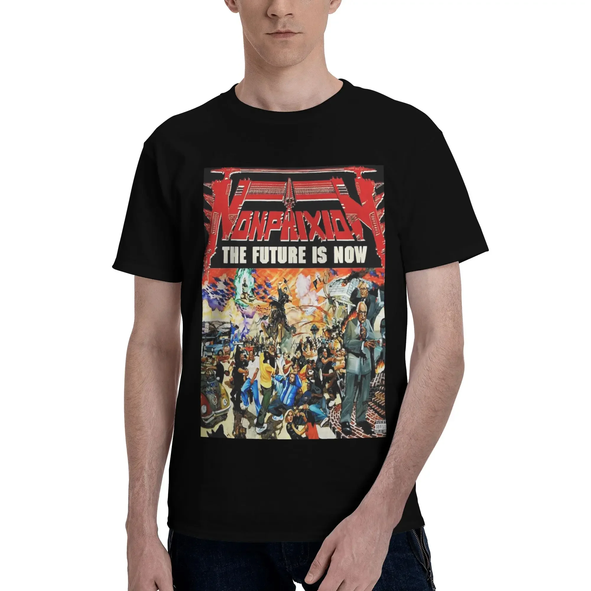 Фото Non Phixion футболка из 100% хлопка, мужские модные футболки, мужские футболки с круглым вырезом и коротким рукавом, S-6XL №1