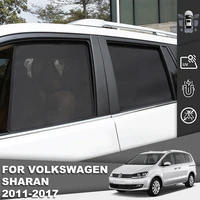 for volkswagen vw sharan 7n 2011 2022 magnetic car sunshade visor front rear windshield mesh frame curtain side window sun shade