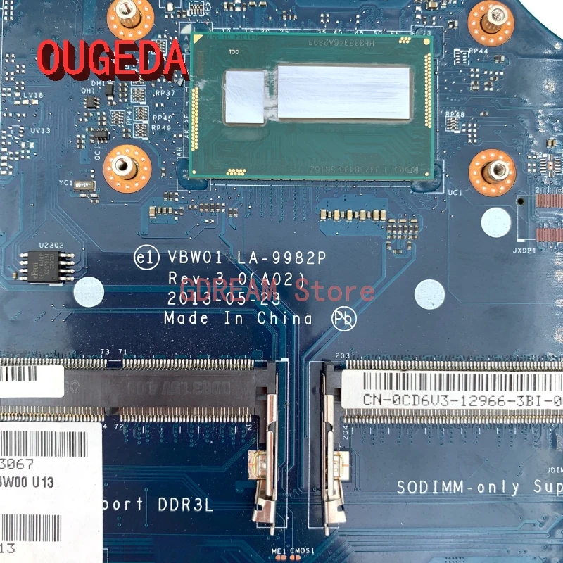 Материнская плата для ноутбука Dell Inspiron 15R 5537 3537 SR16Z I7-4500U CPU DDR3L |