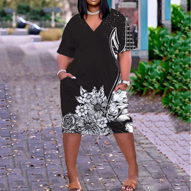 

Женское платье в клетку, с цветочным принтом, до колена