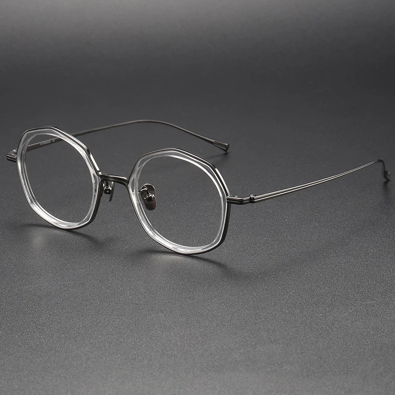 Роскошные брендовые дизайнерские женские модные многоугольные очки в титановой