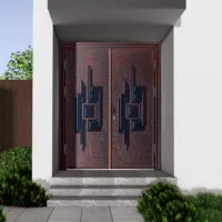 Exterior Security Entry Front Door Design Home Interior Doors Cast Aluminum Doors External Decorative Armored Doors for Home