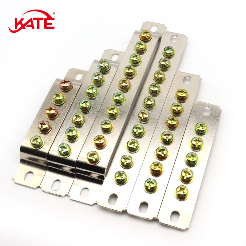 

3X30MM High Current Brass Terminal Ground Neutral Terminal 5/7/10 Hole Extended Cross Hexagonal Socket Screw Distribution Box