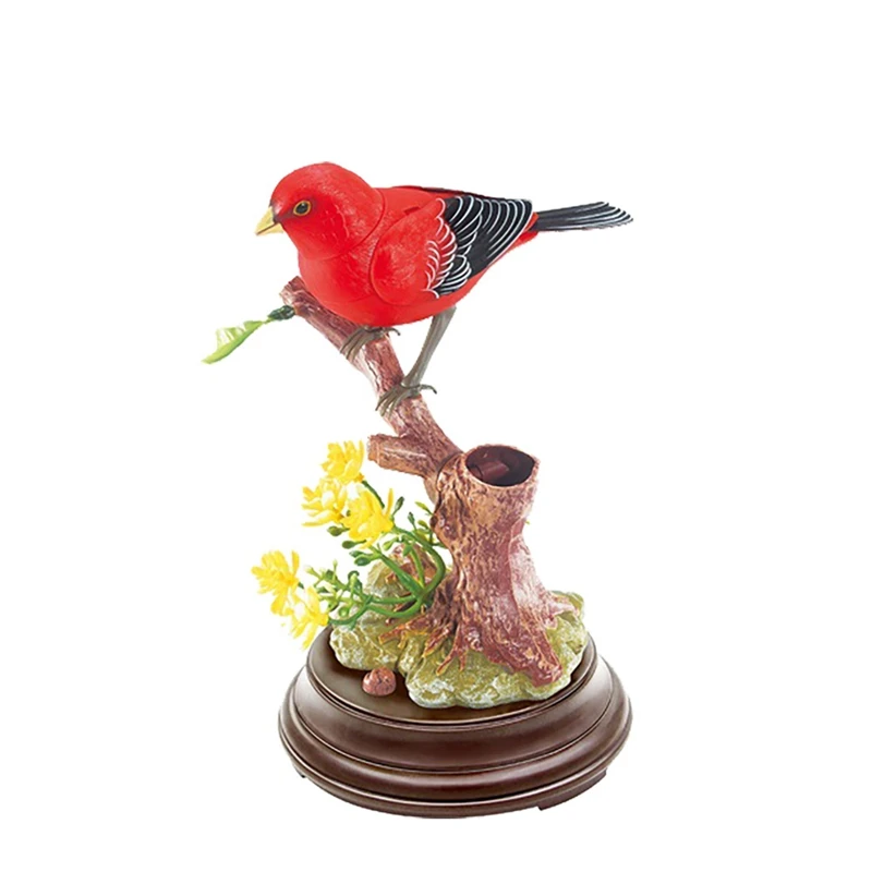 

Birds Toys Simulated Induction Sound Control Voice-Activated Talking Parrots Moving Pets Office Home Decoration